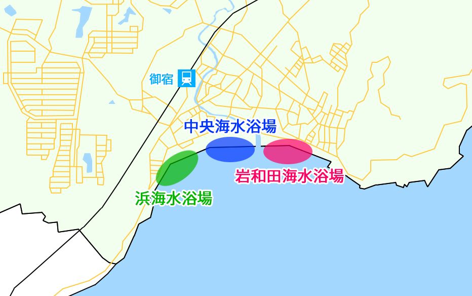 千葉県御宿町　観光スポット・遊び場マップ