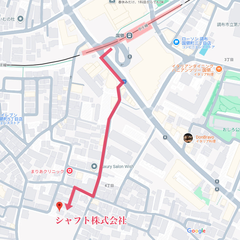 パズル工房シャフト　地図