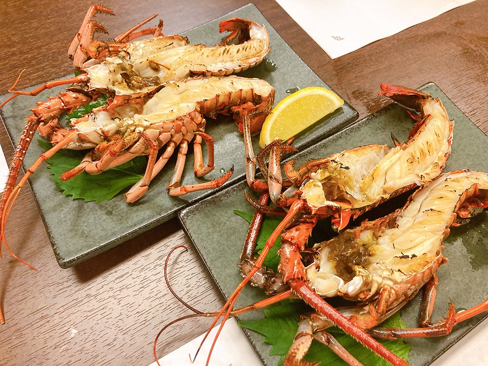 御宿 海楽 伊勢海老の鬼殻焼き