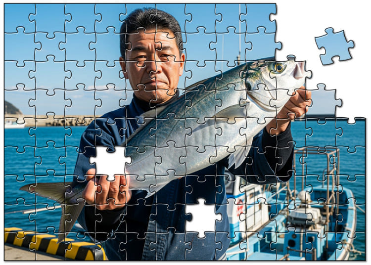 岩和田漁港で釣れた魚の写真を想い出のパズルに！　オリジナルジグソーパズル