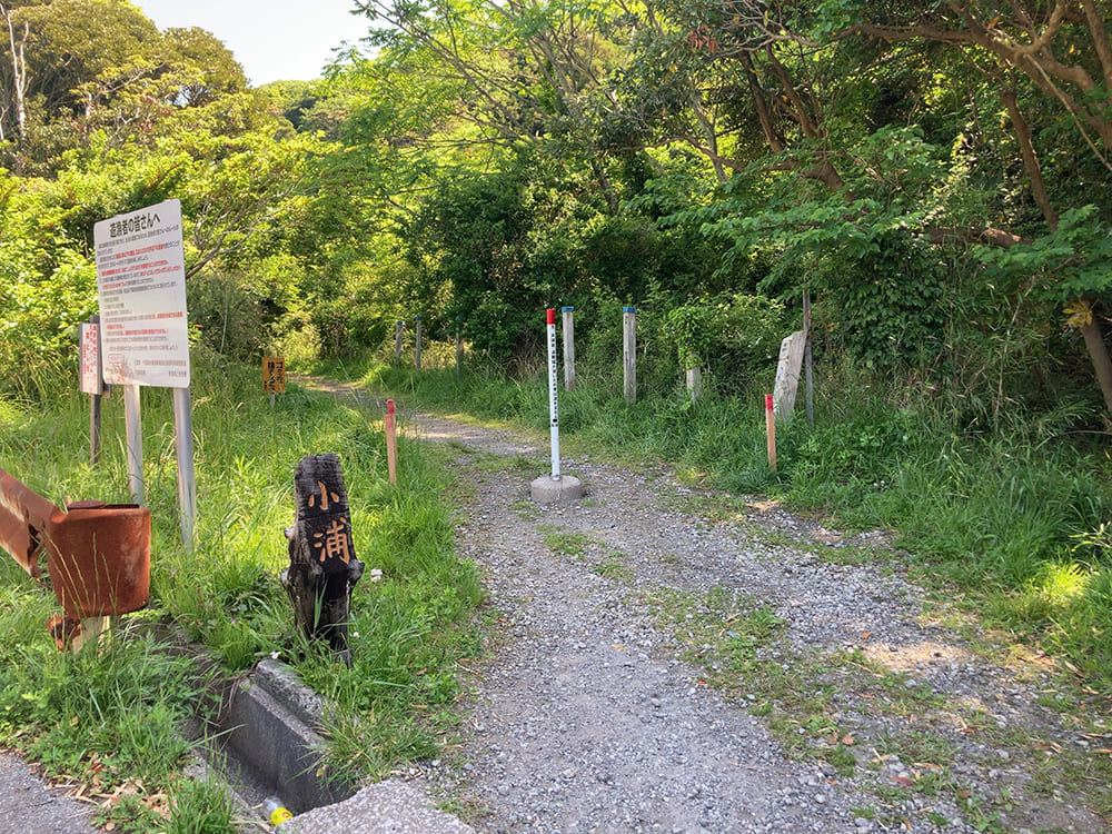 御宿町 小浦海岸 入り口に立ったところ