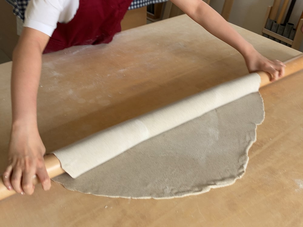 御宿町 喜和味 蕎麦が「円形」に