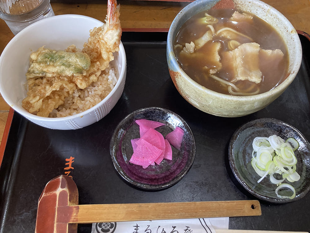 御宿町 まるひろ庵 ミニ天丼カレーセット