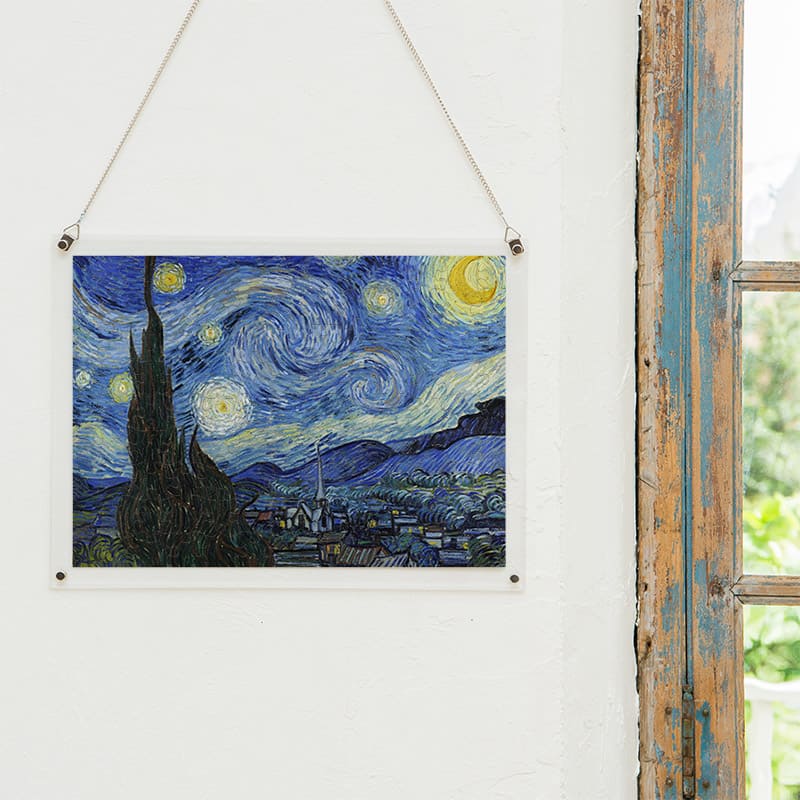 「星月夜（フィンセント・ファン・ゴッホ）」パズルをインテリアとして飾る