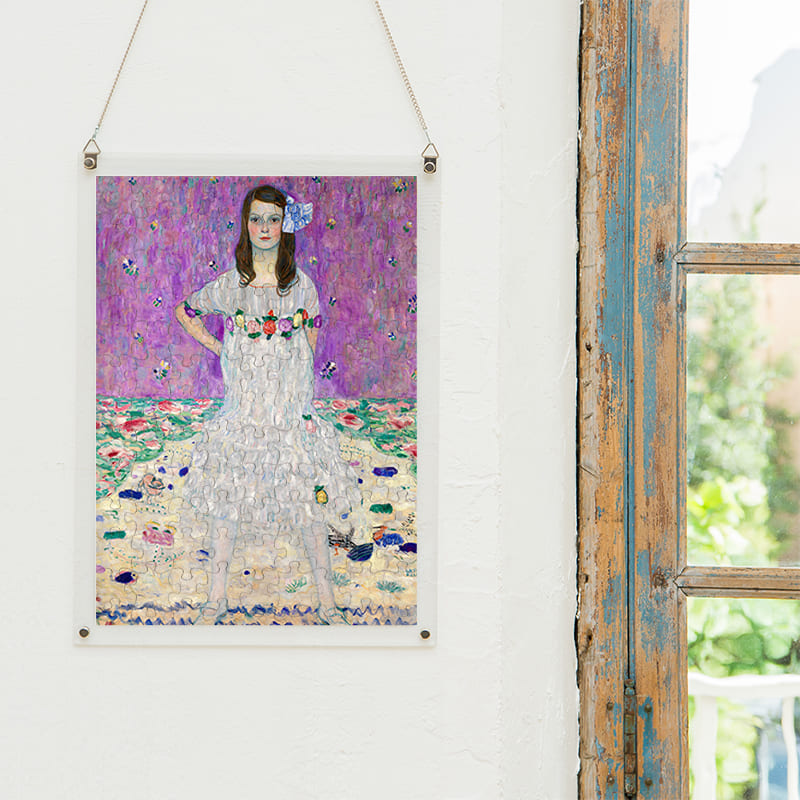 「メーダ・プリマヴェージ（グスタフ・クリムト）」パズルをインテリアとして飾る