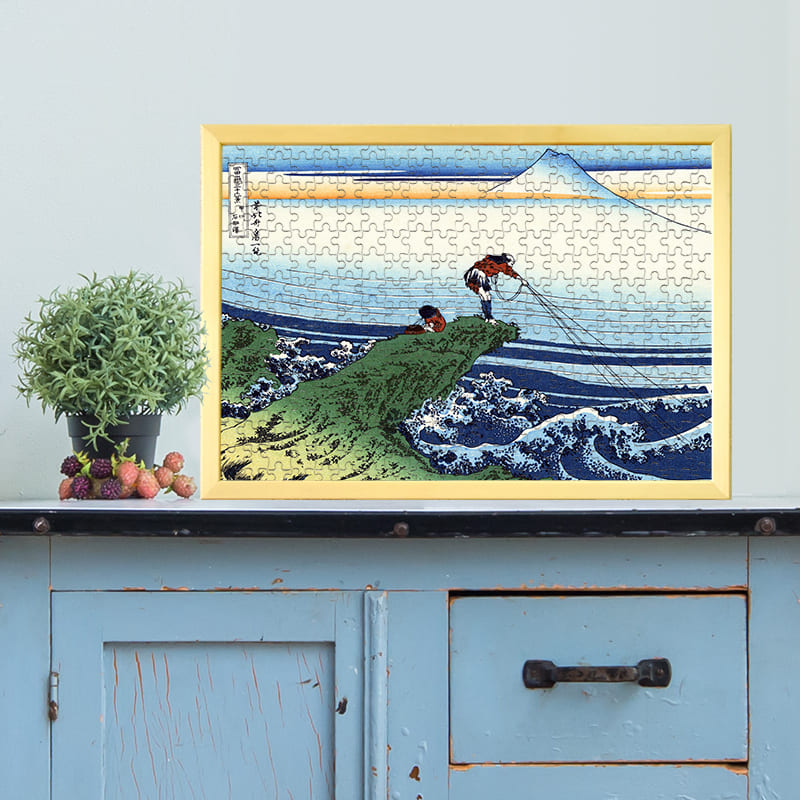 富嶽三十六景 甲州石班沢（葛飾北斎）