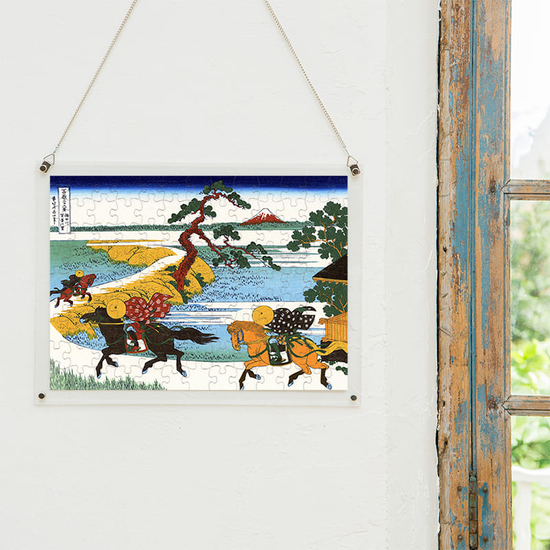 「富嶽三十六景 隅田川関屋里（葛飾北斎）」パズルをインテリアとして飾る