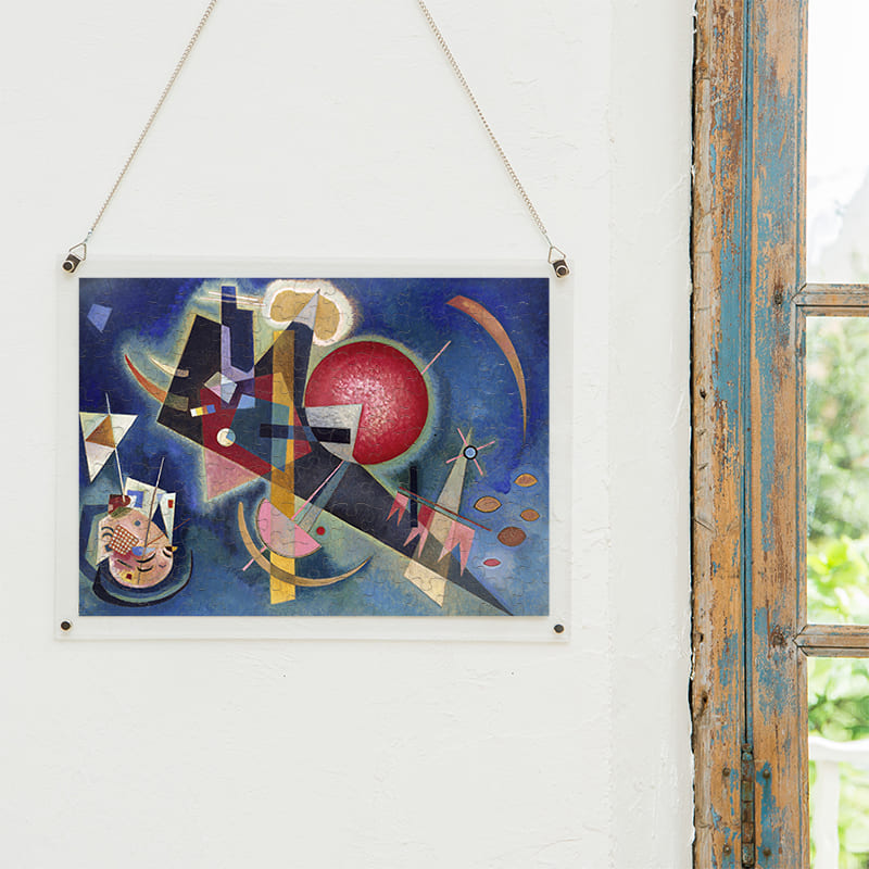 「青の中に（ワシリー・カンディンスキー）」パズルをインテリアとして飾る