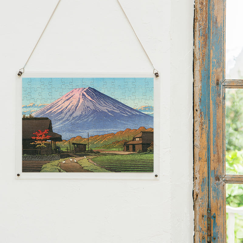 「舟津之秋（川瀬巴水）」パズルをインテリアとして飾る