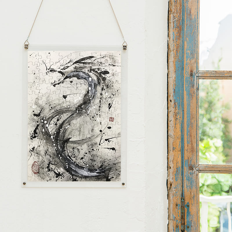 「グランドドラゴン（荒川颼）」パズルをインテリアとして飾る