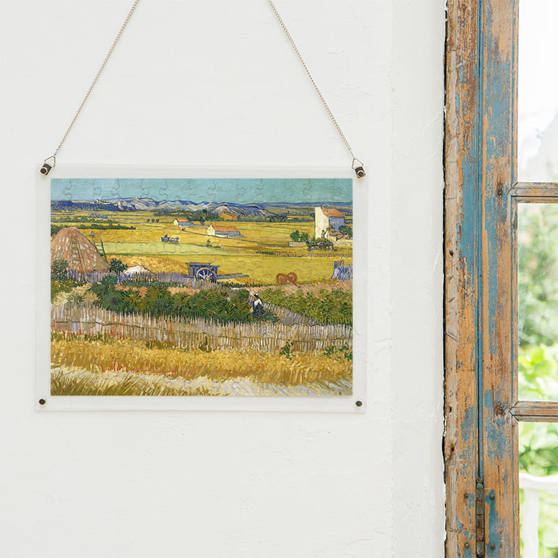 「収穫の風景（フィンセント・ファン・ゴッホ）」パズルをインテリアとして飾る