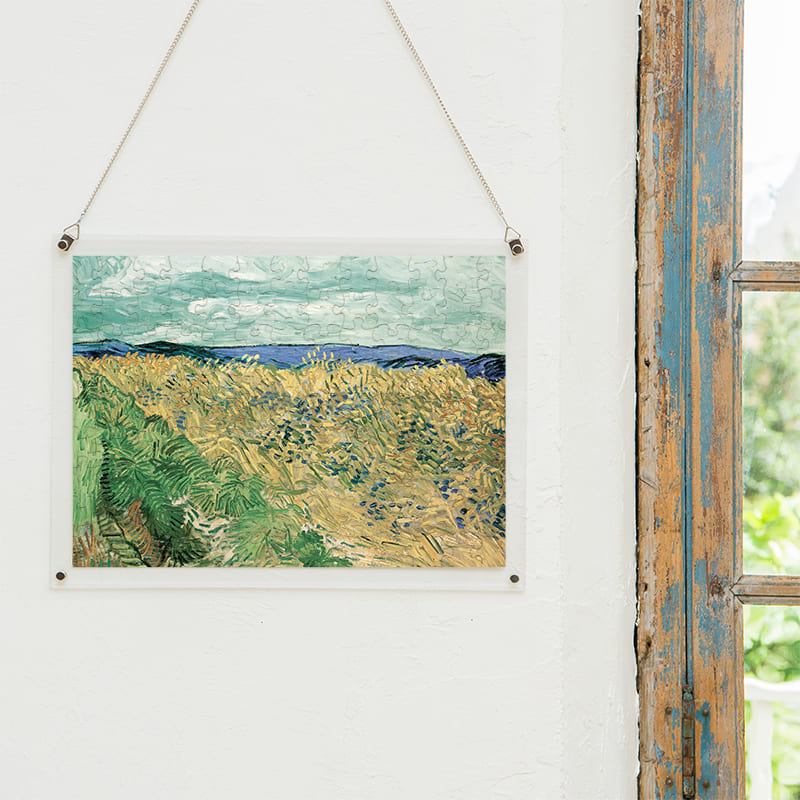 「ヤグルマギクのある麦畑（フィンセント・ファン・ゴッホ）」パズルをインテリアとして飾る