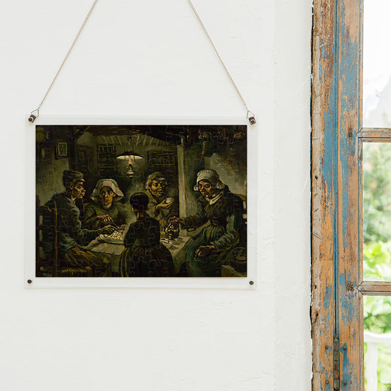 「ジャガイモを食べる人々（フィンセント・ファン・ゴッホ）」パズルをインテリアとして飾る