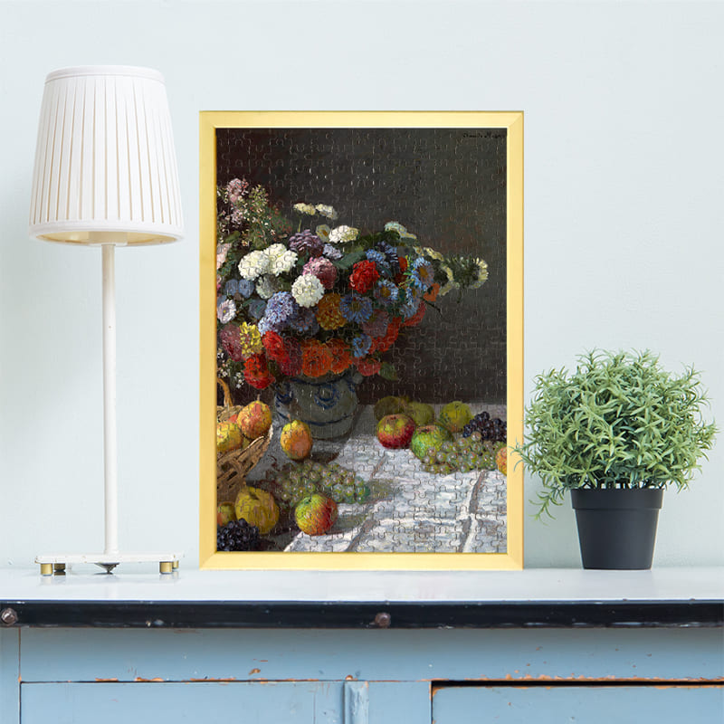 花と果物のある静物（クロード・モネ）