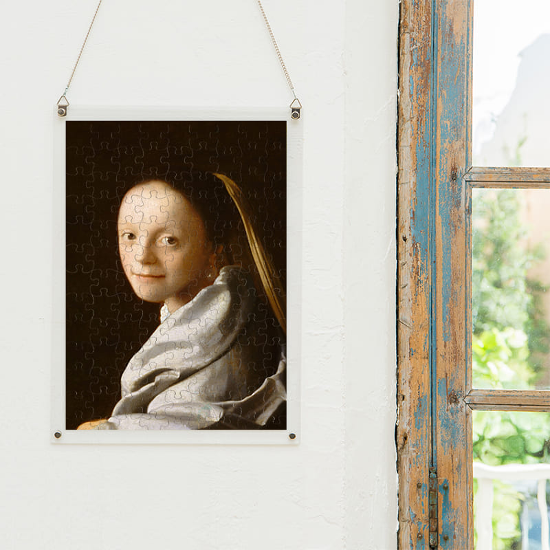 「少女（ヨハネス・フェルメール）」パズルをインテリアとして飾る