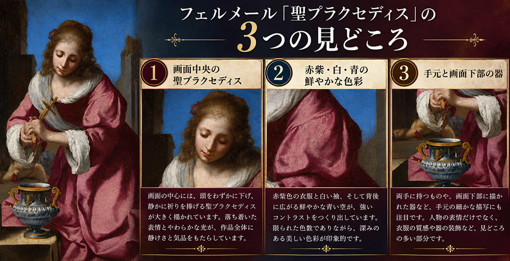 フェルメール「聖プラクセディス」の3つの見どころ