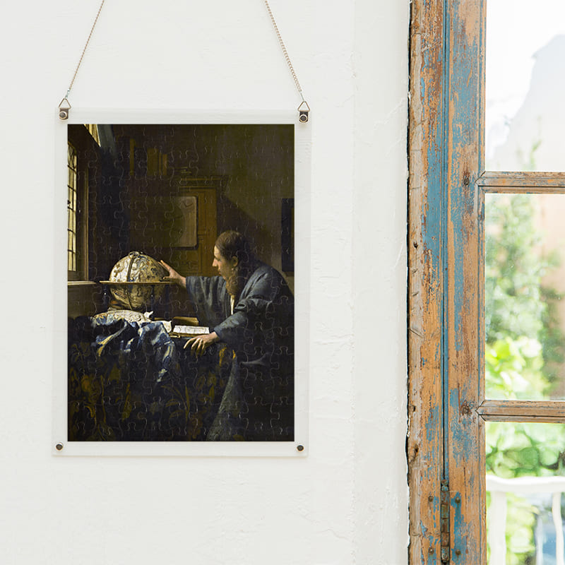 「天文学者（ヨハネス・フェルメール）」パズルをインテリアとして飾る