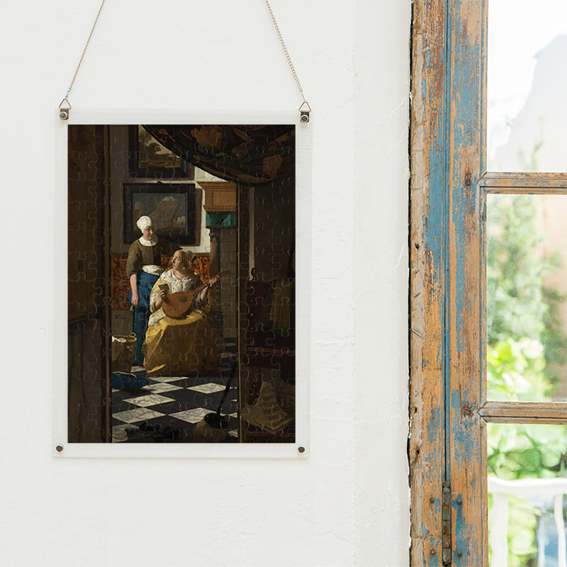 「恋文（ヨハネス・フェルメール）」パズルをインテリアとして飾る