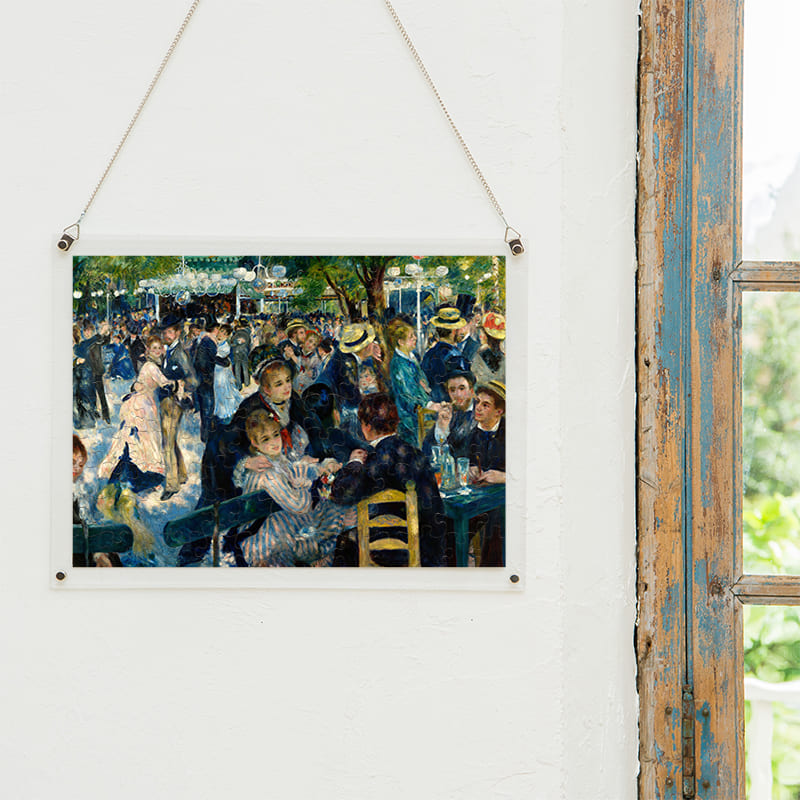 「ムーラン・ド・ラ・ギャレット（ピエール＝オーギュスト・ルノワール）」パズルをインテリアとして飾る