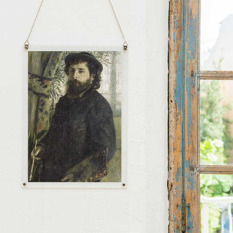 「クロード・モネの肖像（ピエール＝オーギュスト・ルノワール）」パズルをインテリアとして飾る