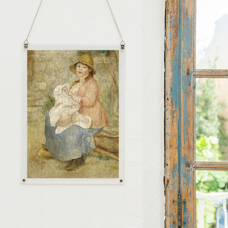 「授乳する母親（ピエール＝オーギュスト・ルノワール）」パズルをインテリアとして飾る