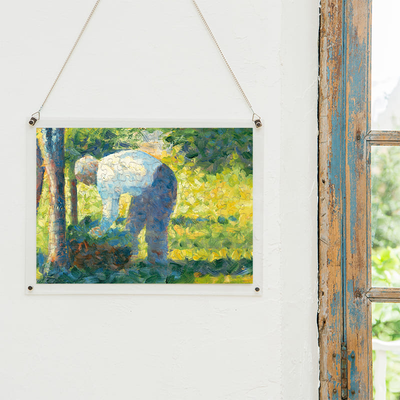 「庭師（ジョルジュ・スーラ）」パズルをインテリアとして飾る