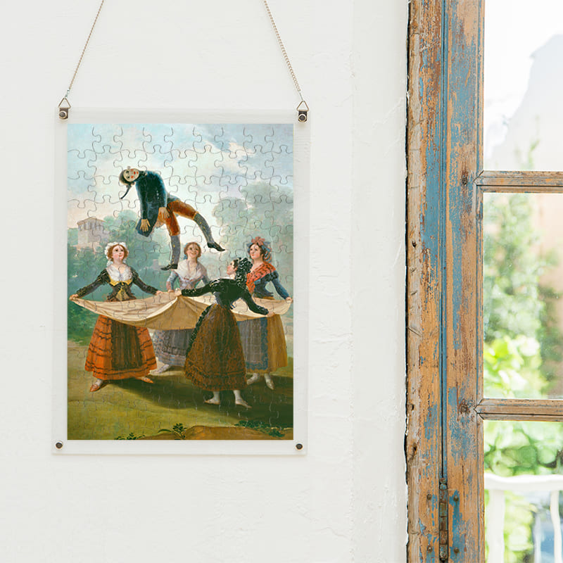 「わら人形遊び（フランシスコ・デ・ゴヤ）」パズルをインテリアとして飾る