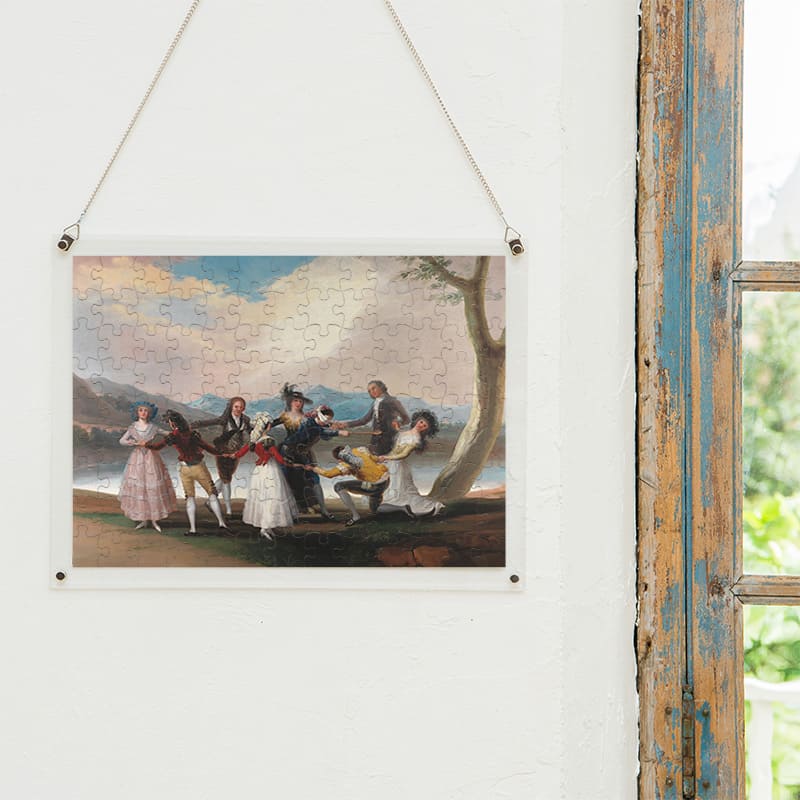 「目隠し遊び（フランシスコ・デ・ゴヤ）」パズルをインテリアとして飾る