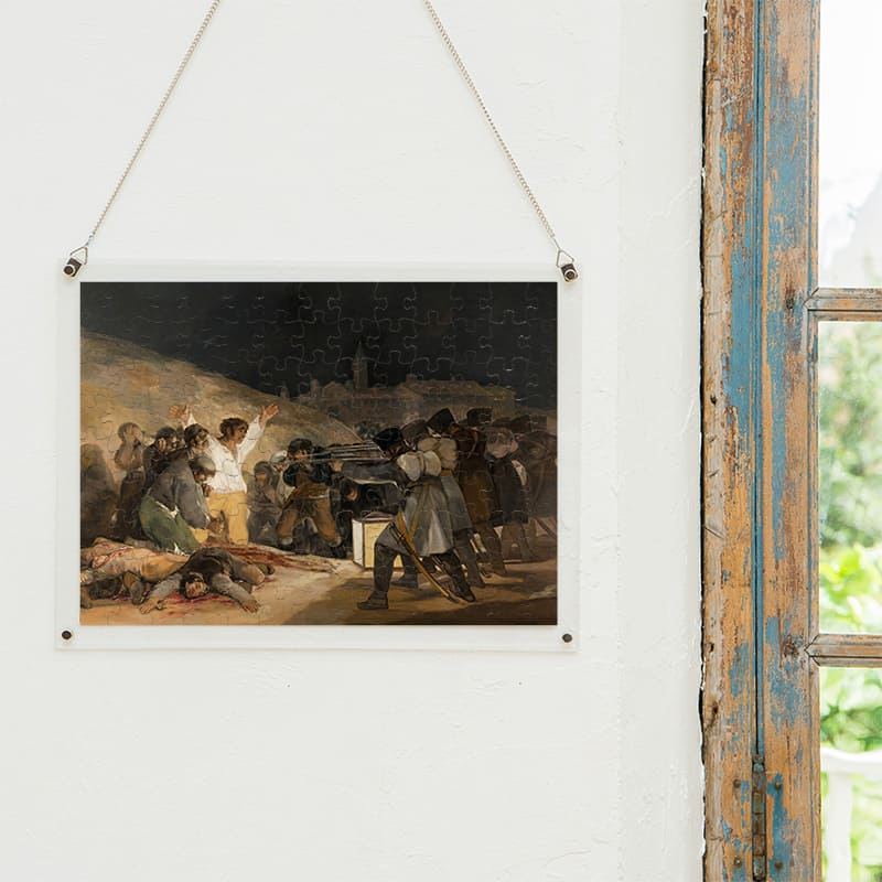 「1808年5月3日、プリンシペ・ピオの丘での銃殺（フランシスコ・デ・ゴヤ）」パズルをインテリアとして飾る