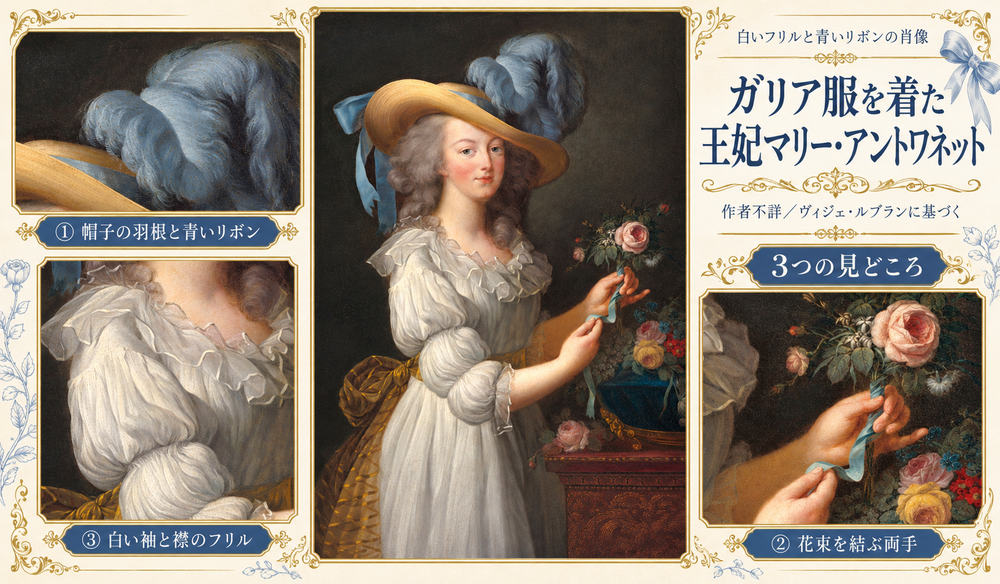 ガリア服を着た王妃マリー・アントワネットの原画と3つの見どころ
