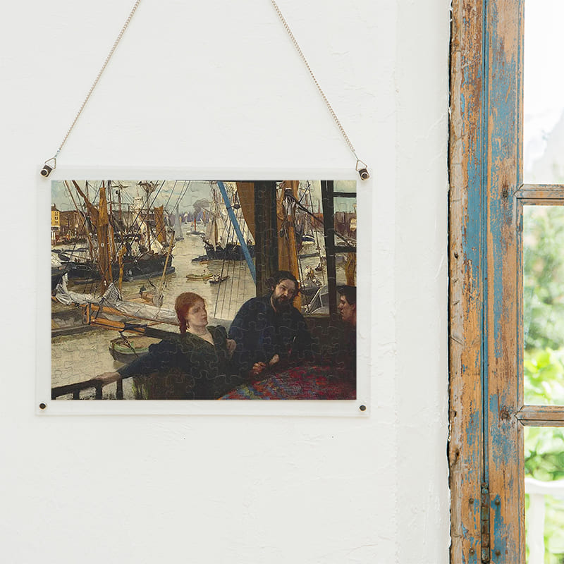 「ワッピング（ジェームズ・マクニール・ホイッスラー）」パズルをインテリアとして飾る