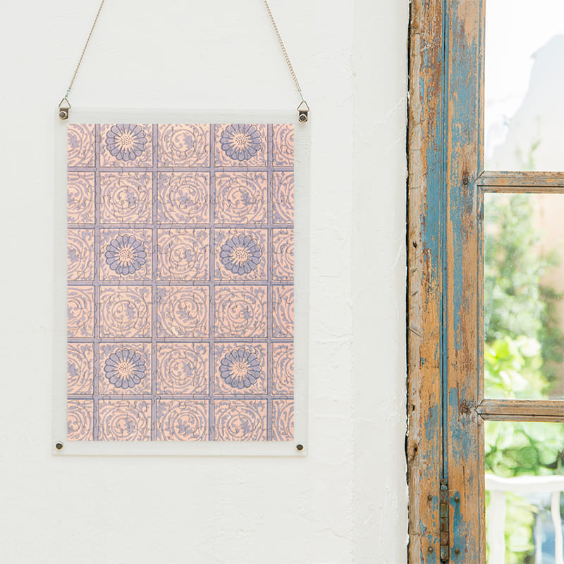 「ダイアパー（ウィリアム・モリス）」パズルをインテリアとして飾る