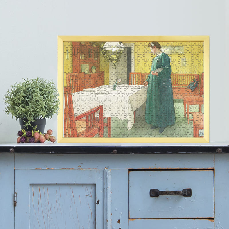 テーブルセッティングするリスベス（カール・ラーション）