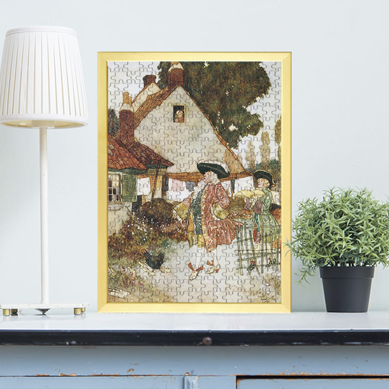 ガラスの靴を手掛かりにシンデレラを探す役人（エドマンド・デュラック）