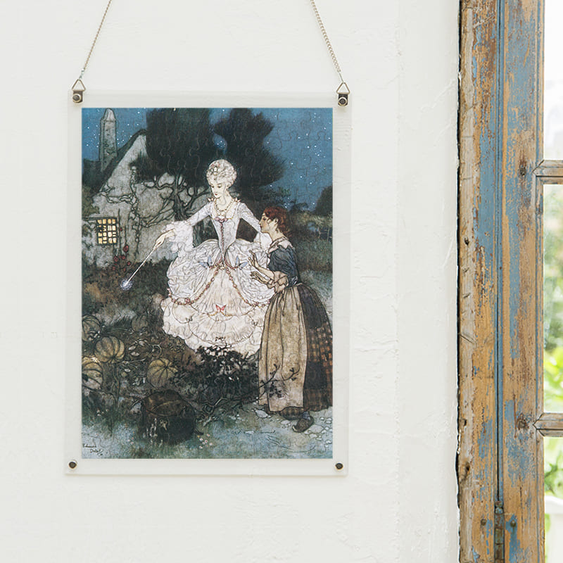 「シンデレラとかぼちゃを馬車に変える妖精（エドマンド・デュラック）（エドマンド・デュラック）」パズルをインテリアとして飾る