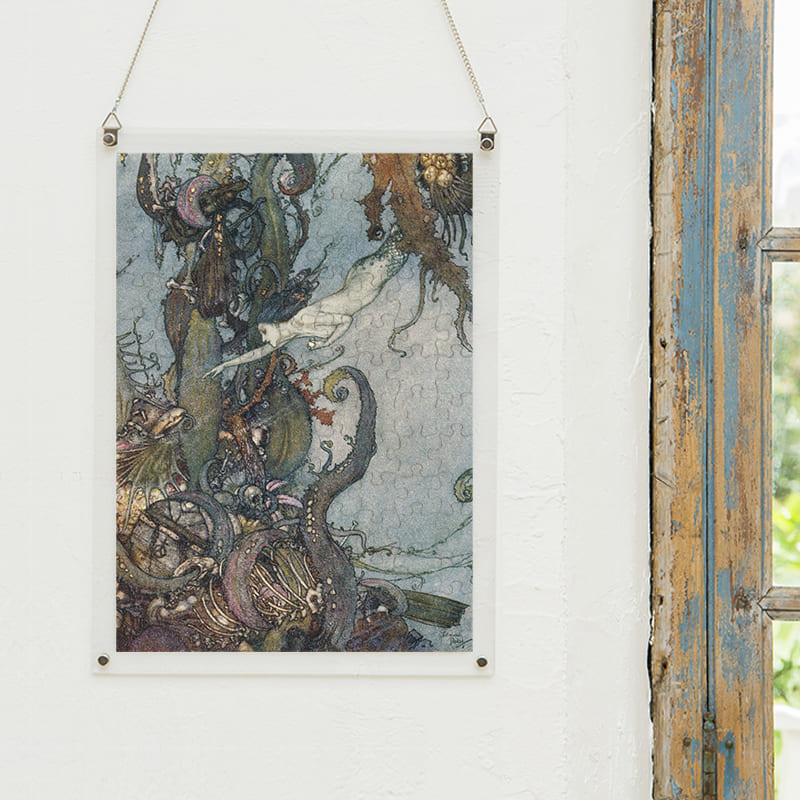 「人間になる薬を持って魔海を抜ける人魚姫（エドマンド・デュラック）（エドマンド・デュラック）」パズルをインテリアとして飾る