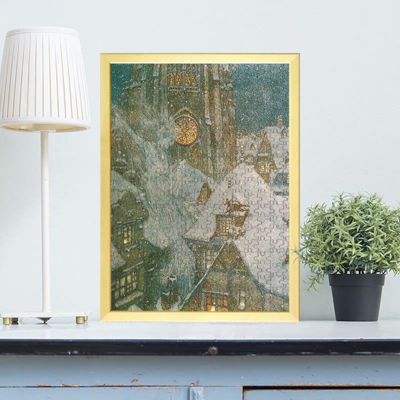 「雪の女王と雪が降る街並み（エドマンド・デュラック）（エドマンド・デュラック）」がジグソーパズルに