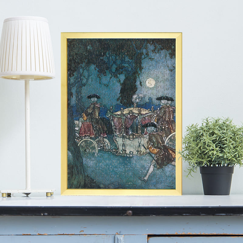 馬車に乗って御城の舞踏会に向かうシンデレラ（エドマンド・デュラック）