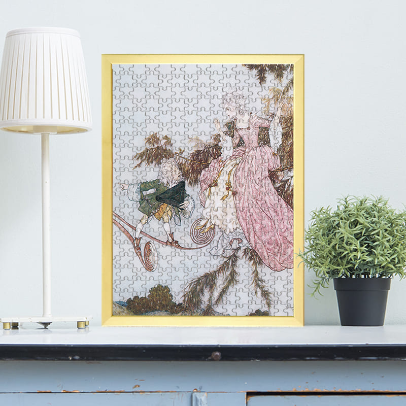 「良い妖精に女王の危機を伝える魔法の靴を履いた小人（エドマンド・デュラック）（エドマンド・デュラック）」がジグソーパズルに