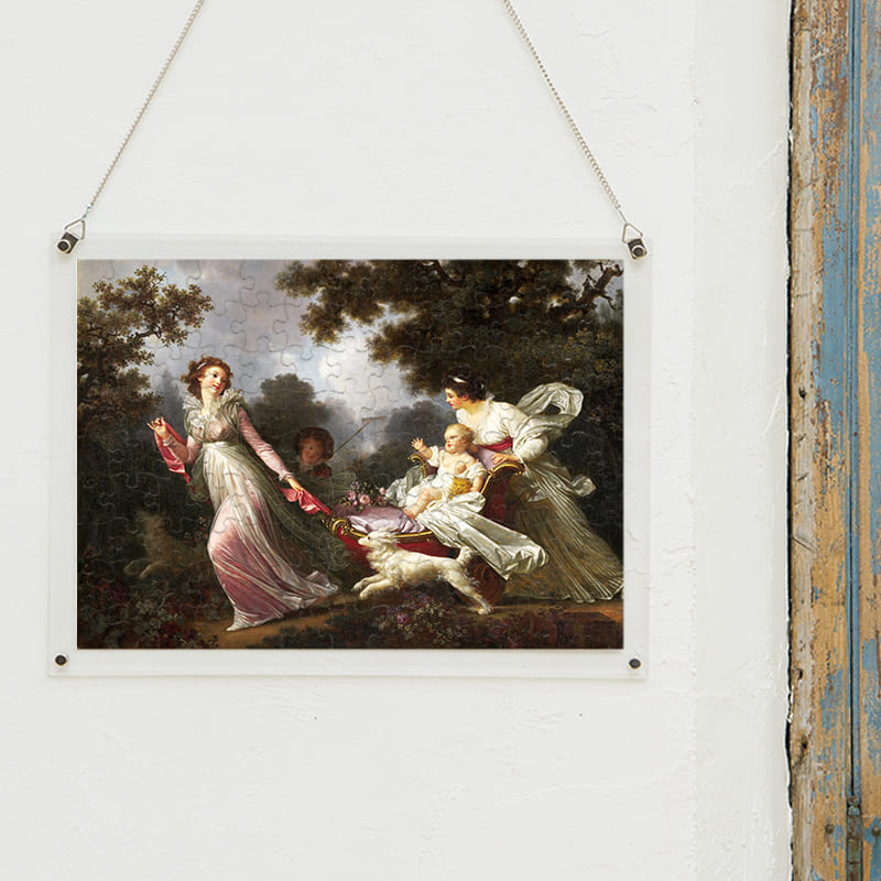 「愛児（ジャン・オノレ・フラゴナール）」パズルをインテリアとして飾る