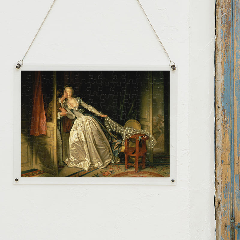 「奪われたキス（ジャン・オノレ・フラゴナール）」パズルをインテリアとして飾る
