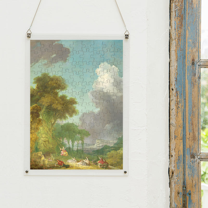 「ぶらんこ（ジャン・オノレ・フラゴナール）」パズルをインテリアとして飾る