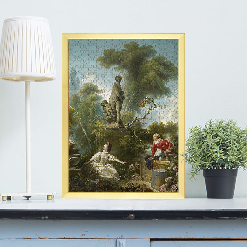 「恋の成り行き-逢い引き（ジャン・オノレ・フラゴナール）」がジグソーパズルに