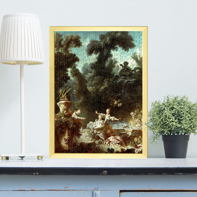 「恋の成り行き-追跡（ジャン・オノレ・フラゴナール）」がジグソーパズルに