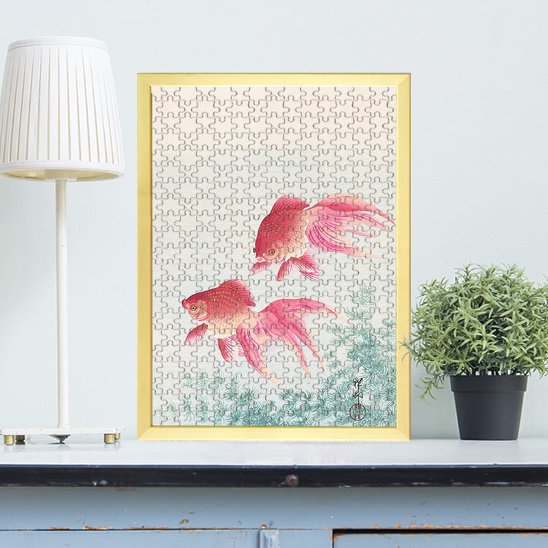 「金魚（小原古邨）」がジグソーパズルに