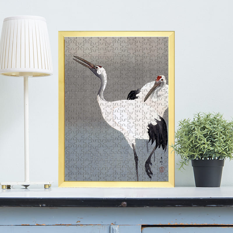 丹頂鶴（小原古邨）