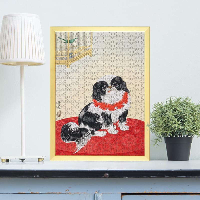 「狆（小原古邨）」がジグソーパズルに