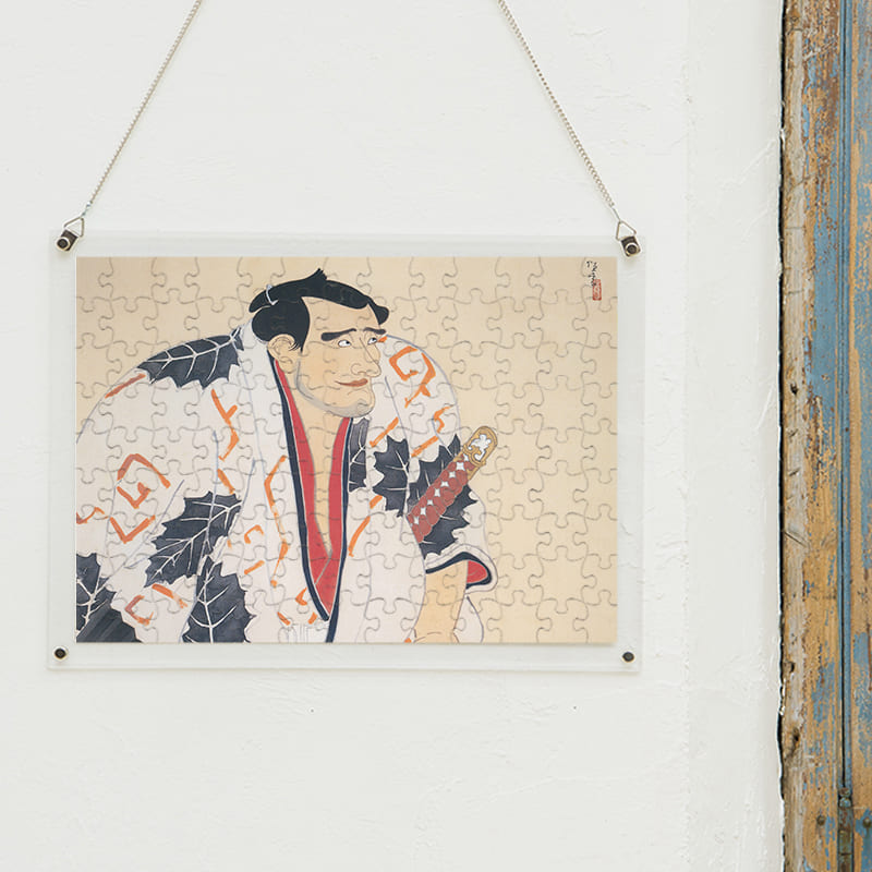 「関取（北野恒富）」パズルをインテリアとして飾る