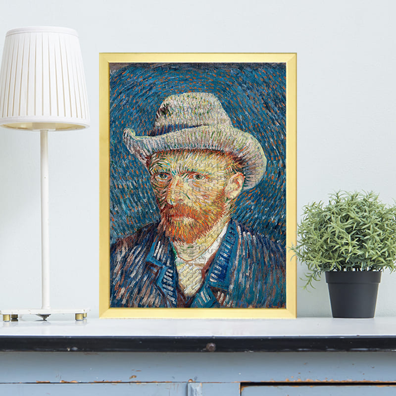 自画像-灰色のフェルト帽をかぶったもの（フィンセント・ファン・ゴッホ）