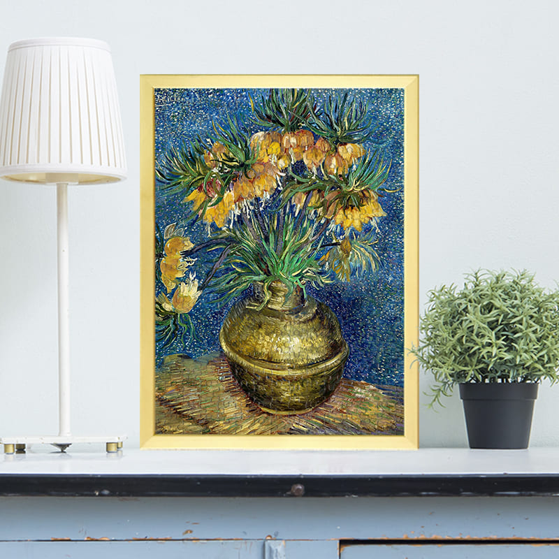 銅の花瓶のアミガサユリ（フィンセント・ファン・ゴッホ）